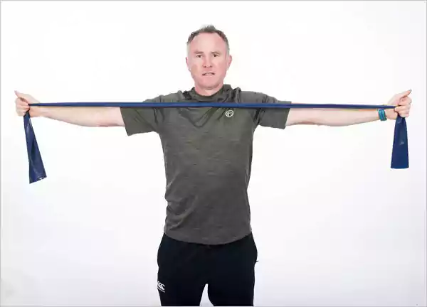 Chest stretch exercise for seniors