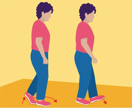 Heel-toe exercise for seniors