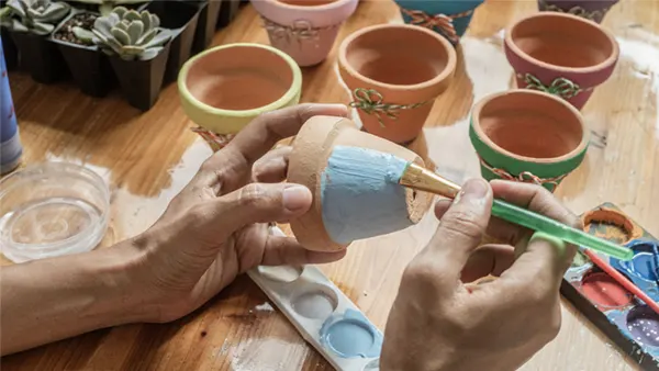 terracotta painting craft for seniors